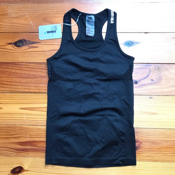 Gymshark Flawless Knit Vest Black Mesh Top, NWT, M - Picture 3 of 13